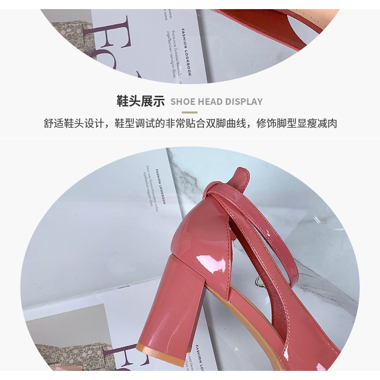 Giày Cao Gót 7cm Da Mũi Vuông Phong Cách Mary Jane 2023 Cho Nữ