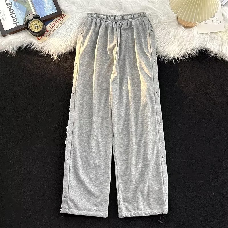 Quần Thể Thao Dây Rút Dáng Rộng In Họa Tiết Phong Cách Hong Kong Thời Trang Mùa Hè Cho Nam