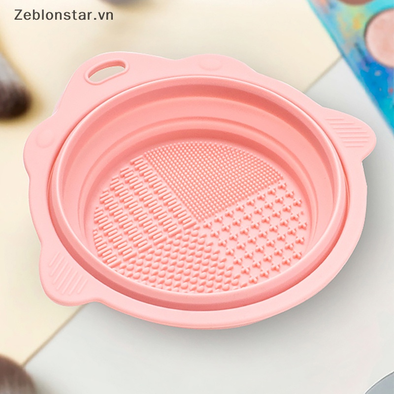 Hộp Silicone Vệ Sinh Cọ Trang Điểm Gấp Gọn Tiện Lợi