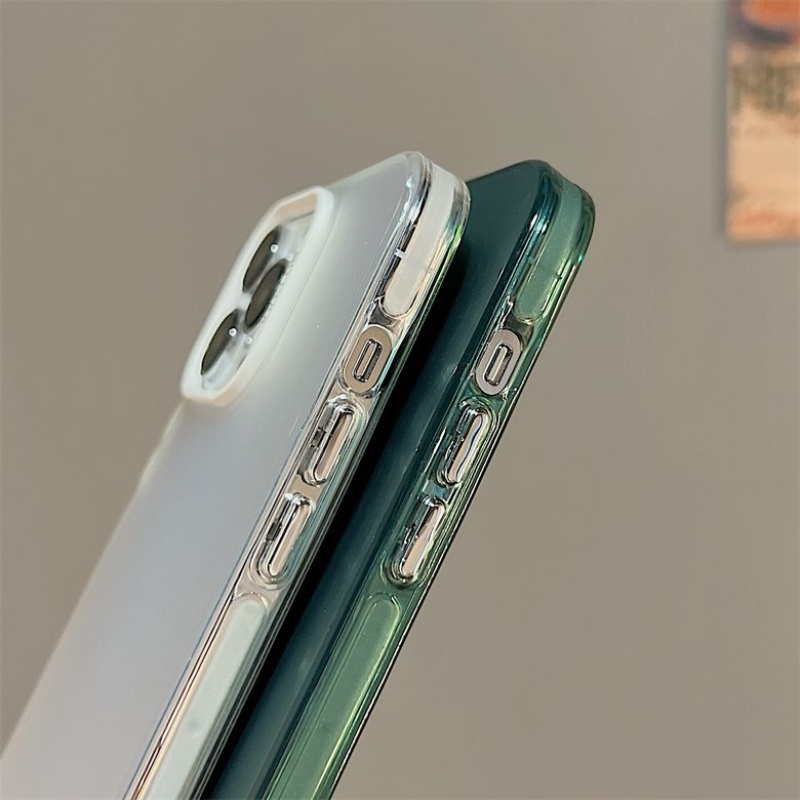 Ốp Điện Thoại Mềm Chống Sốc Chống Dấu Vân Tay Màu Trơn Đơn Giản Cho iPhone 14 13 12 11 Pro Max 14 Plus