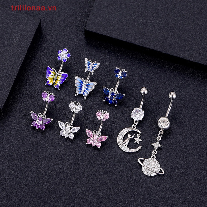 1 Khuyên RốN HìNh BướM ĐíNh Đá Xinh XắN