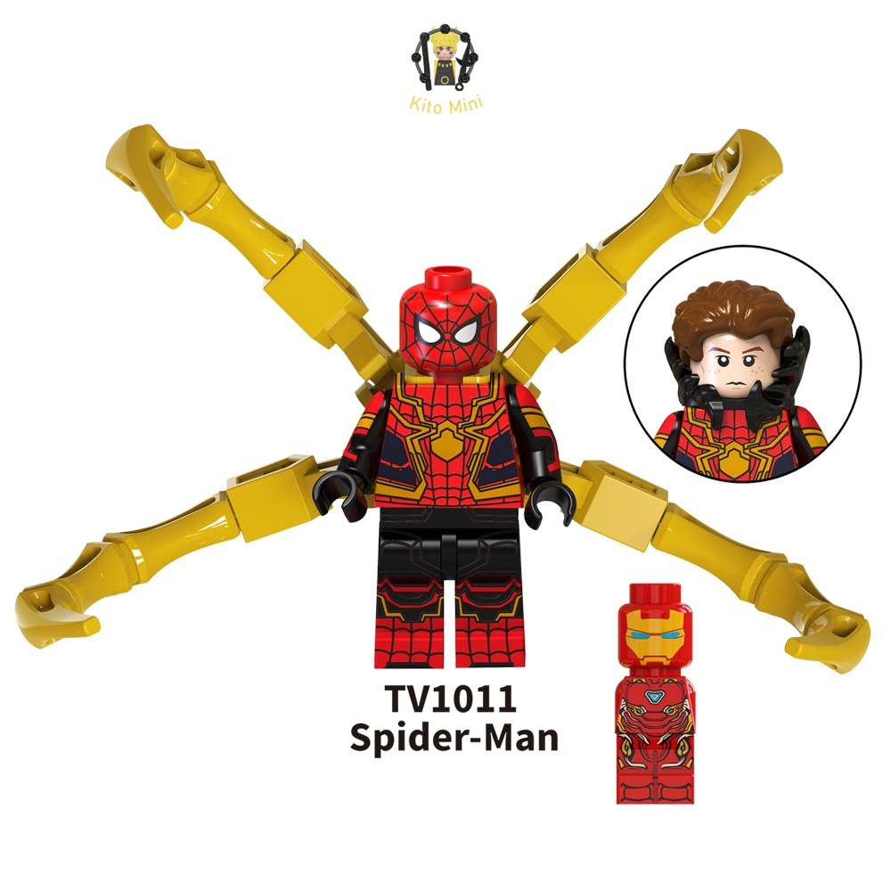 Minifigures Người Nhện Iron Man Spider Man Nhân vật Marvel Lắp Ráp TV6202