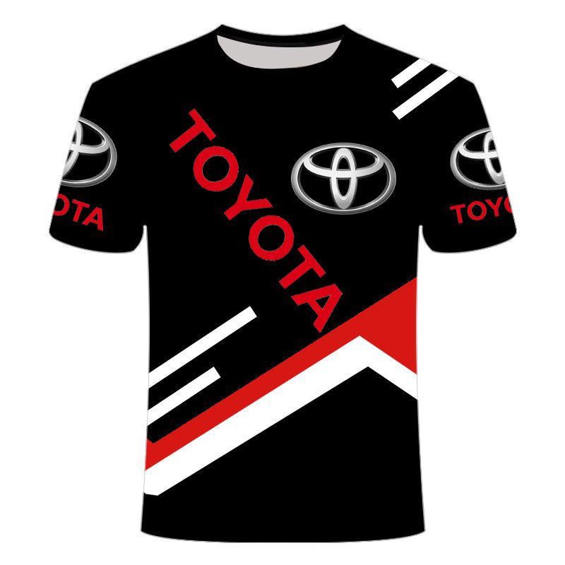 Thời trang ferrari toyota logo đầy màu sắc nam giới 3d casual t-shirt sports street t-shirt