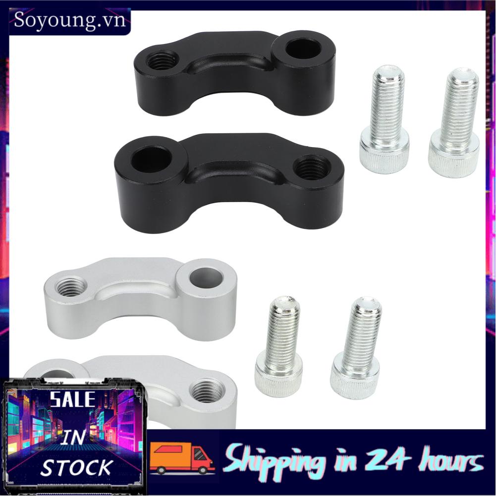 Soyoung Wing Mirror Extension Mount  Durable Easy Installation 2 Pcs Stylish Rearview Extend Adapter for Motorcycle