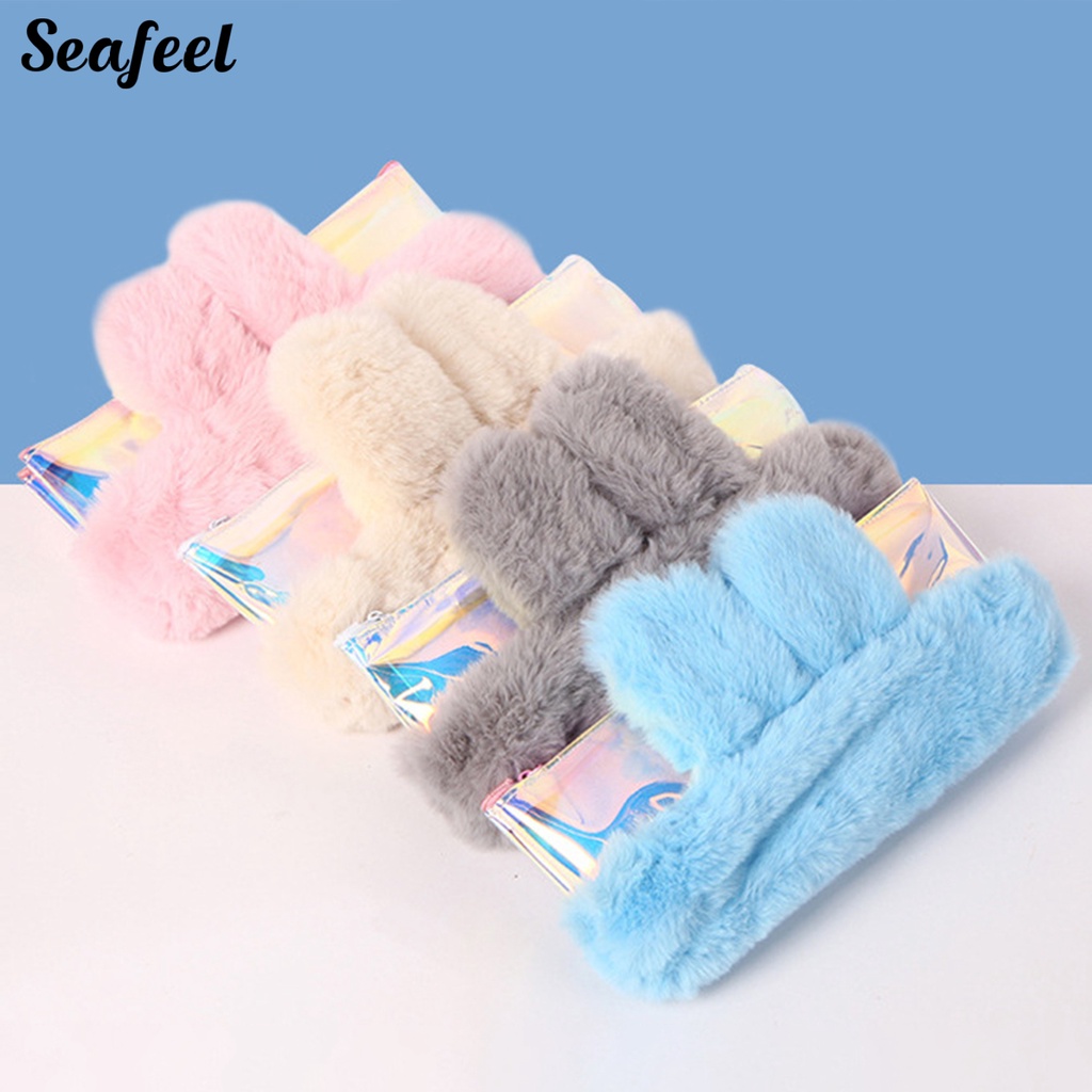 Túi Đựng Bút Hình Thỏ Nhồi Bông Dễ Thương Sáng Tạo