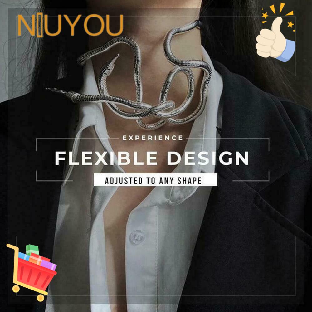 Vòng cổ Dạng Rắn Mạ Bạc 90CM Độc Đáo