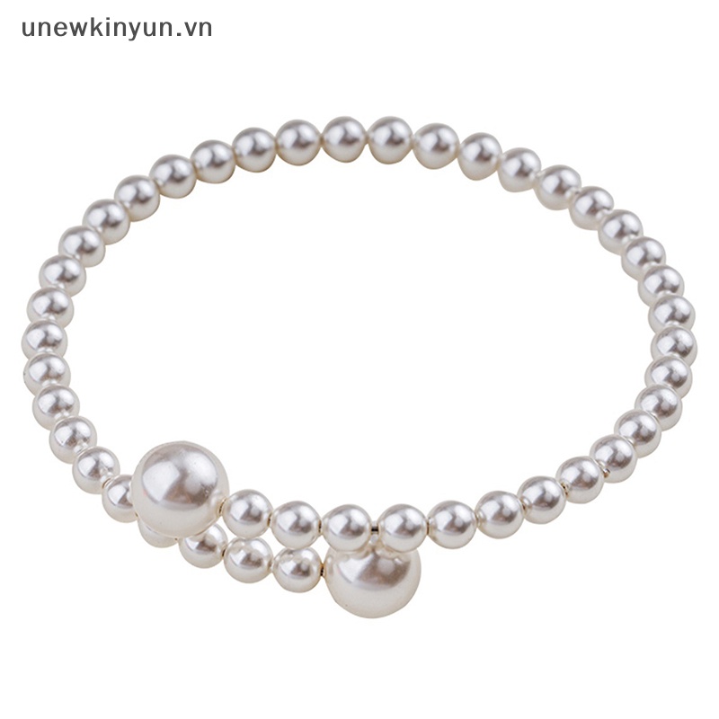Vòng Tay Chuỗi Hạt Ngọc Trai Nhân Tạo Co Giãn Thời Trang Cho Nữ