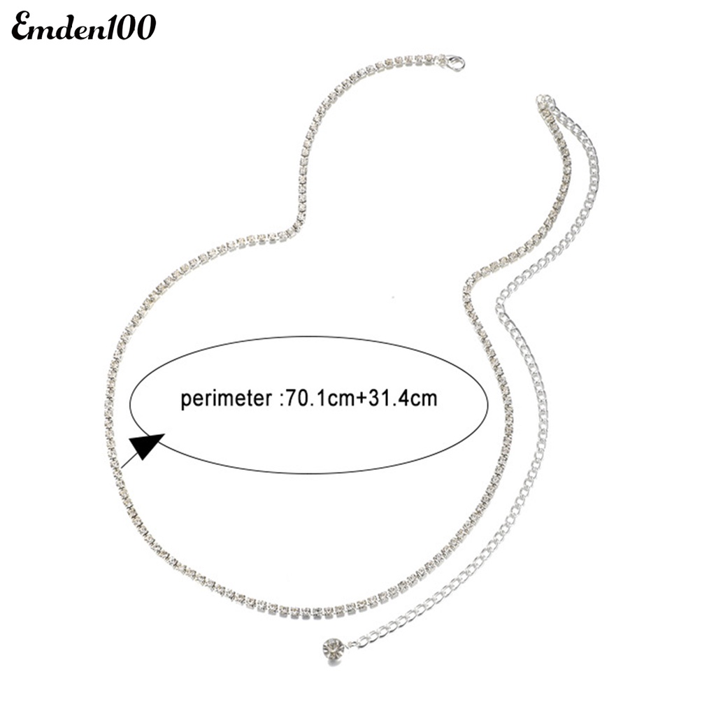 Dây Đeo Hông Một Lớp Bằng Kim Loại Đính Đá Thời Trang Đi Biển Mùa Hè