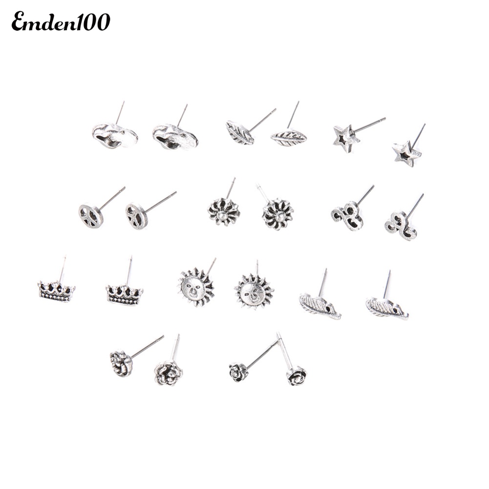 Bộ 11 Đôi Khuyên Tai Nữ Phong Cách Bohemian Xinh Xắn