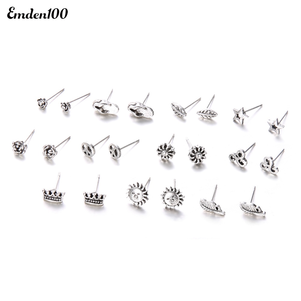 Bộ 11 Đôi Khuyên Tai Nữ Phong Cách Bohemian Xinh Xắn