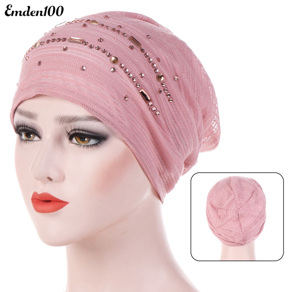 Mũ Trùm Đầu Đính Đá Thời Trang Cho Nữ
