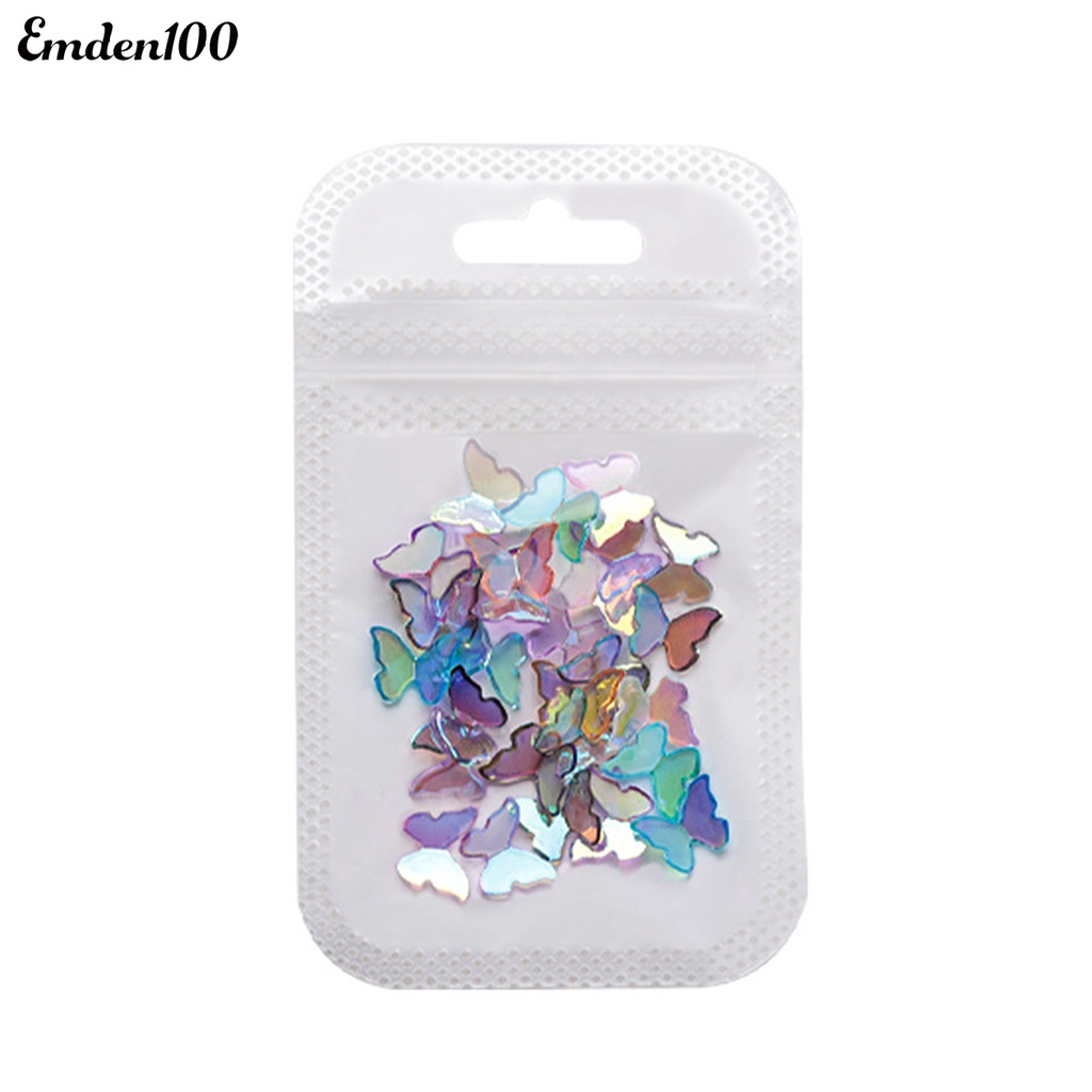 Set 30 Phụ Kiện Trang Trí Móng Tay Hình Bướm 3D Nhiều Màu Sắc