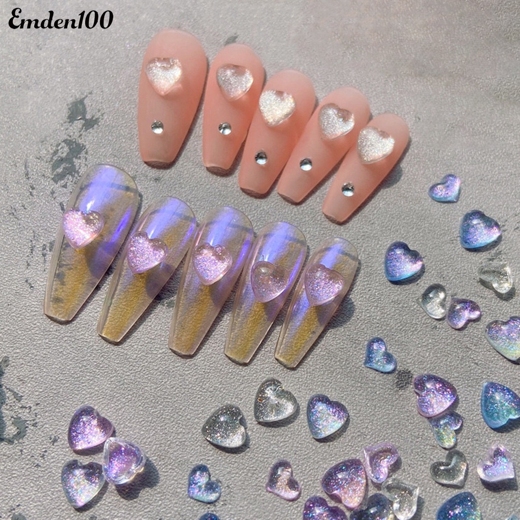 1 Hộp Keo Dán Trang Trí Móng Tay 3D Hình Trái Tim