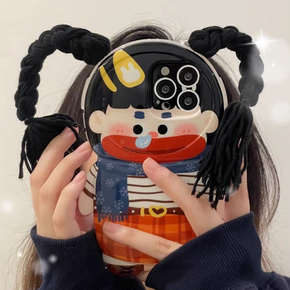 Ốp Điện Thoại TPU Dẻo Họa Tiết Cô Gái Đuôi Ngựa Độc Đáo Chống Sốc Cho iPhone 14 13 12 11 Pro Max XR XS Max