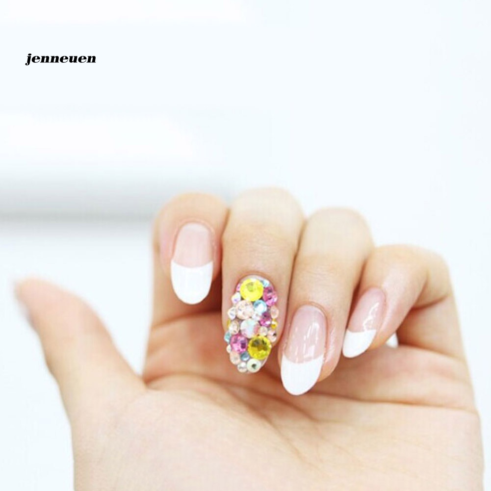 Bộ 2000 Đá Đính Trang Trí Móng Tay Nghệ Thuật Mặt Phẳng Bằng Acrylic Hỗn Hợp Diy