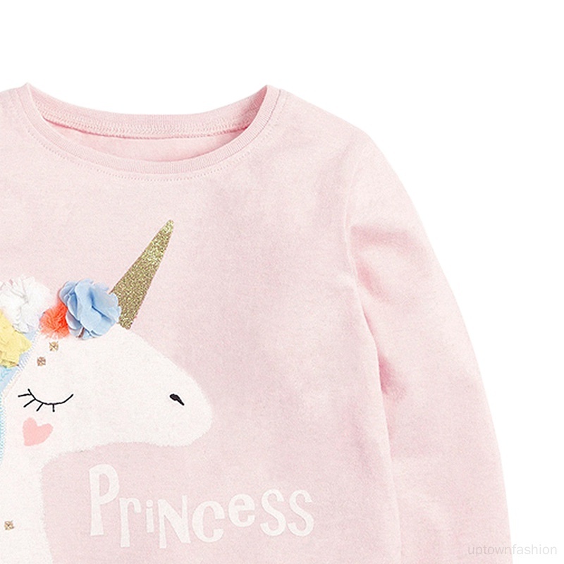 Áo Sweater Tay Dài Cổ Tròn Hoạ Tiết Kỳ Lân Đáng Yêu