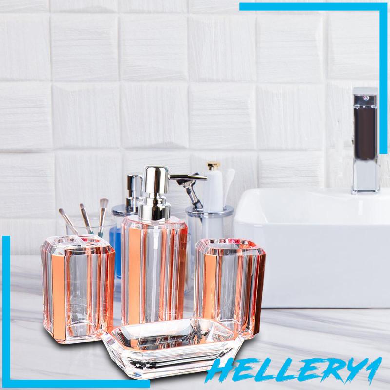 Set 4 Bình Đựng Xà Phòng Trong Suốt Trang Trí Nhà Tắm