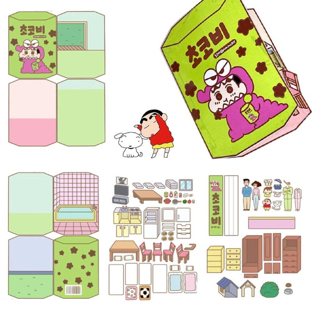 Cabeza sticker games melody quiet book, kuromi my melody, 3d cartoon diy toys busy book crayon shin-chan kids children toys