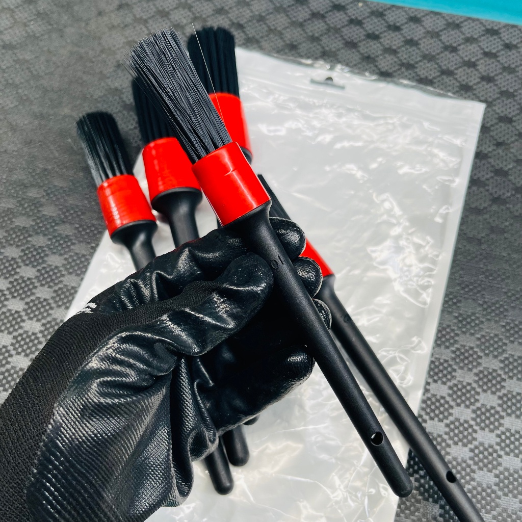 Bộ 5 Cọ Rửa Xe Máy, Xe Oto Chi Tiết, Lông Nhựa