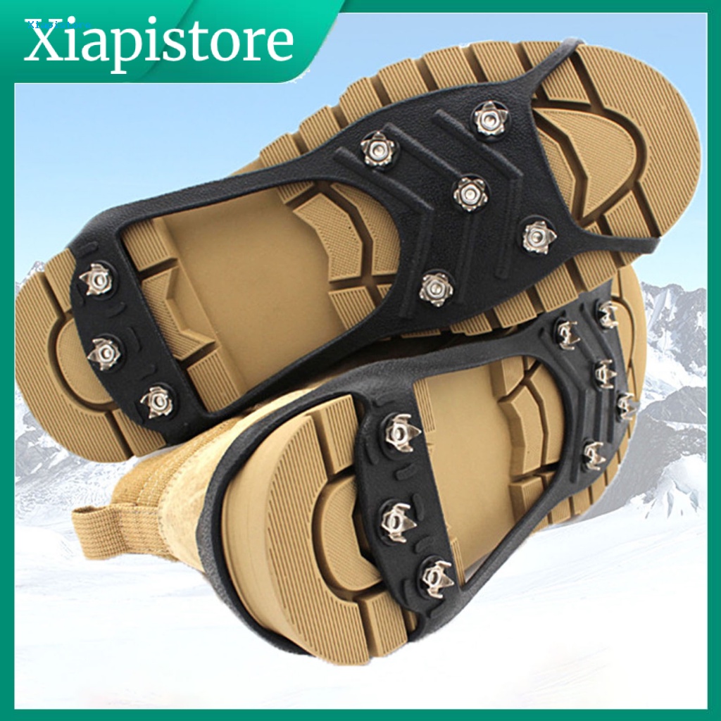 1 Cặp Vỏ Bọc Giày Leo Núi Hình Số 8 Chống Trượt Chống Rơi Co Giãn