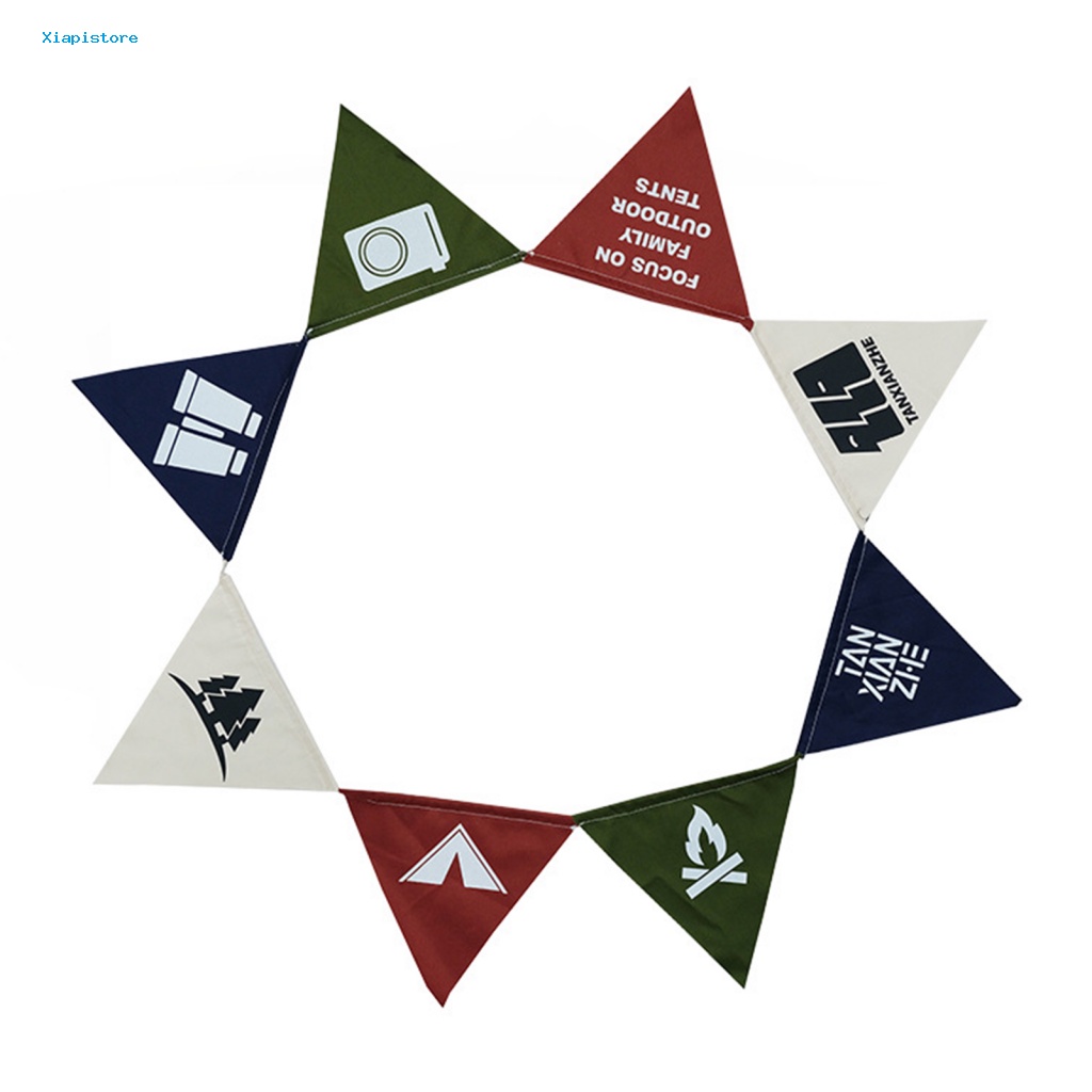 Cờ Tam Giác Màu Sắc Tươi Sáng Chống Thấm Nước Dùng Trang Trí Lều Cắm Trại