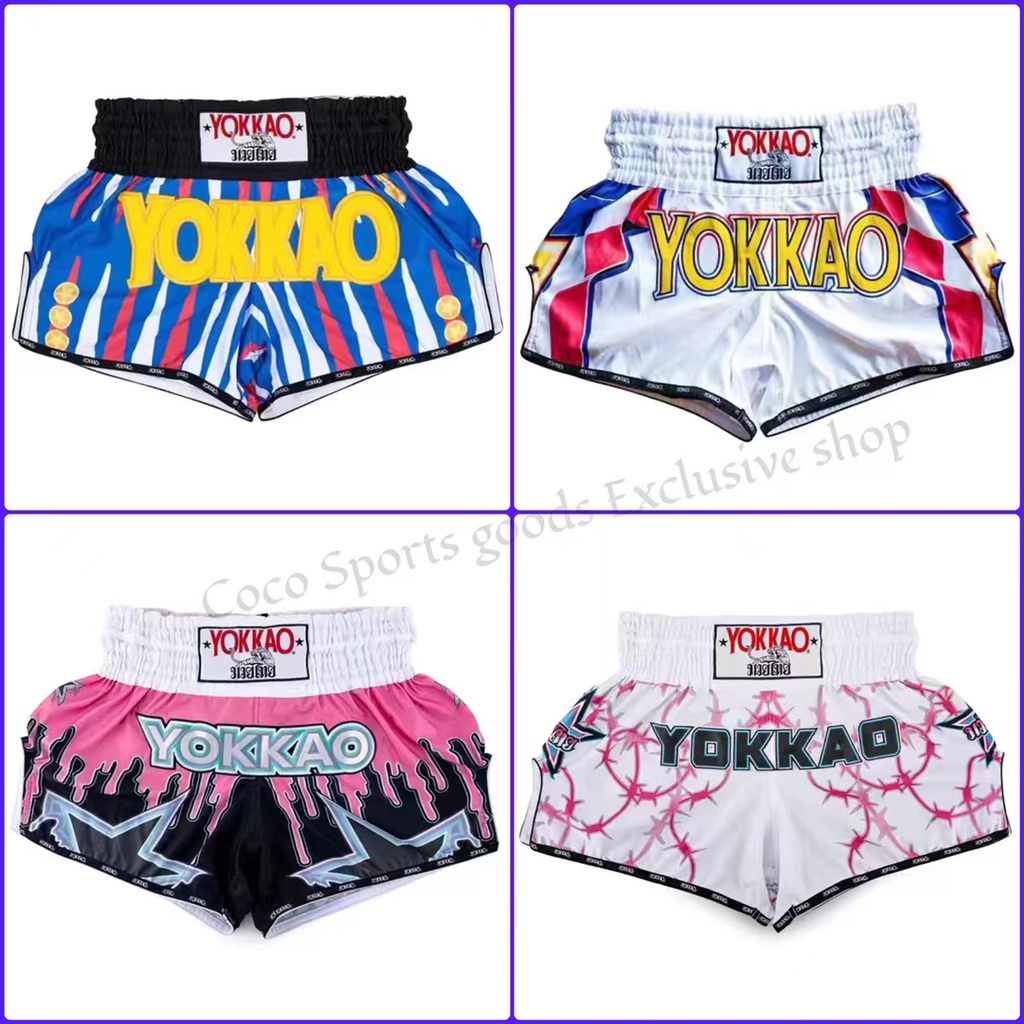 [Yokkao] Muay Thai Shorts Boxing Fighting Muay Thai Suit Adult Men and Women Same Style Children Fig