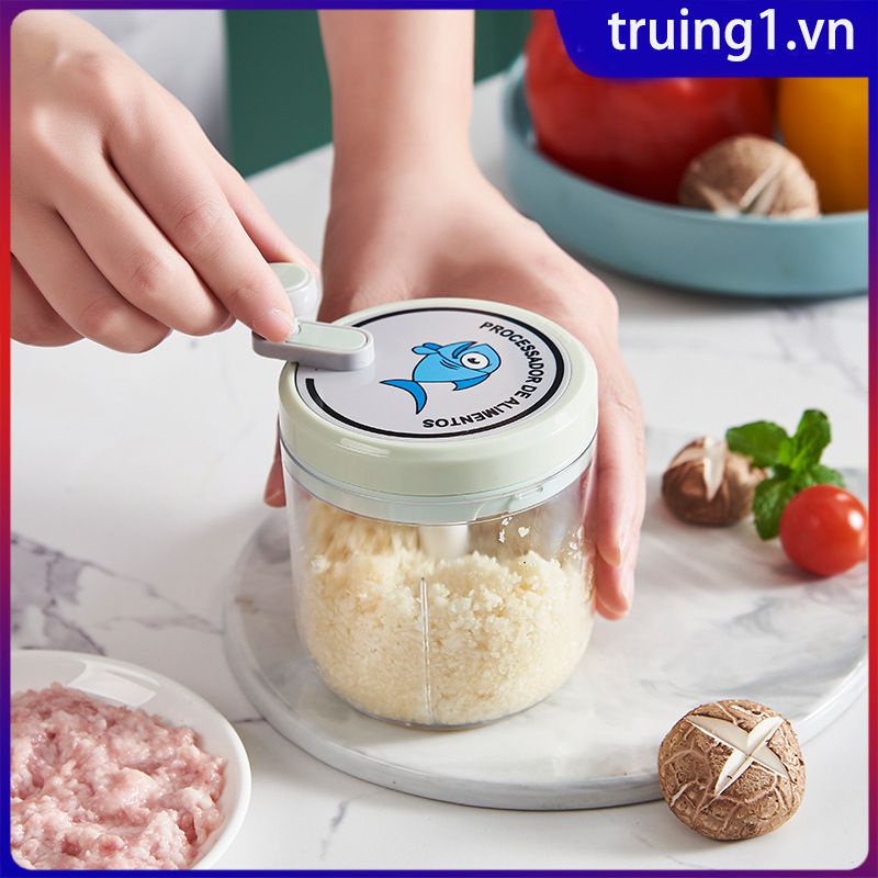 Máy nghiền tỏi bằng tay Máy xay tỏi kéo tay Dụng cụ kéo tỏi Máy xay thịt Máy đánh tôm Loại kéo tay Máy xay tỏi Tiện ích nhà bếp Truing1