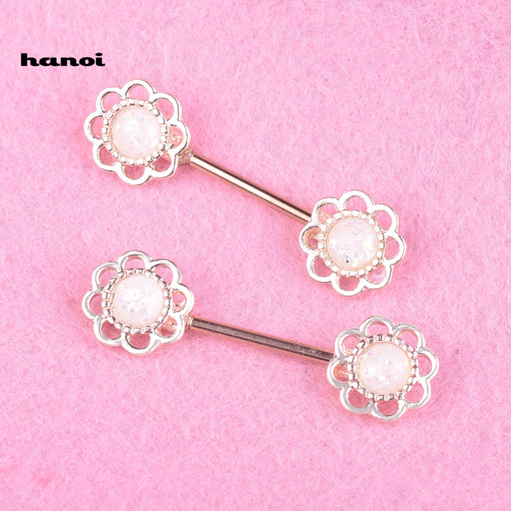 1 Khuyên Xỏ Cơ Thể Hình Bông Hoa Bằng Thép Không Gỉ