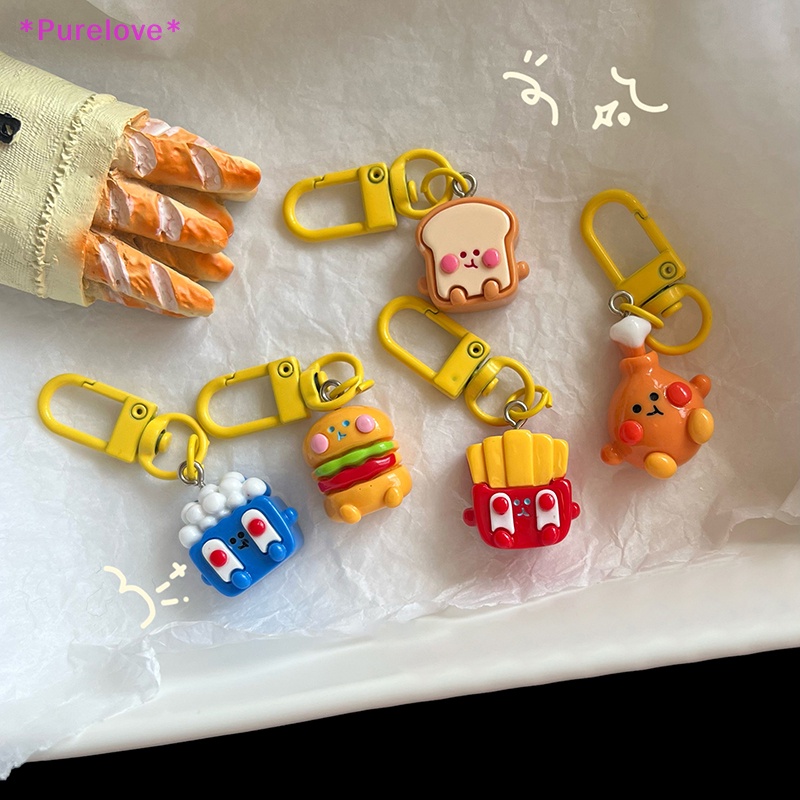 Móc khóa QrhYK hình viên gừng/ burger/ tỏi xinh xắn
