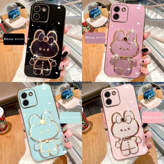 Ốp Điện Thoại Samsung Galaxy A03 Case Samsung Note 10 Plus Ốp Lưng Samsung Note 8 Casing Samsung Note 9 Case Samsung A10S Case Samsung M30S M21 Case Cute Bunny Bracket Cartoon Stand Vanity Mirror Rabbit Holder Phone Cover Cassing Cases Case KT