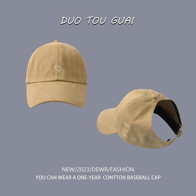 Mũ Lưỡi Trai Thêu Hình Trái Tim Phong Cách Hàn Quốc Thời Trang Cho Nữ