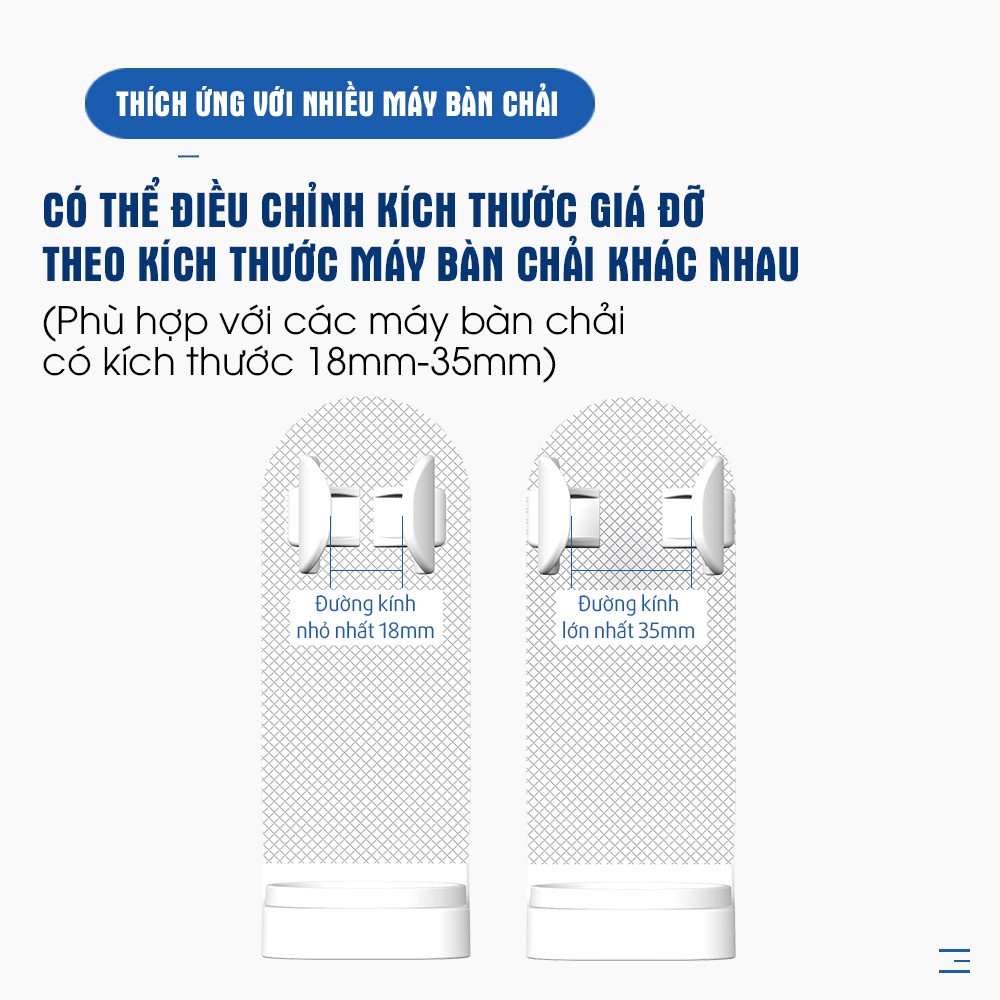 Giá kệ treo máy bàn chải đánh răng điện Oral-B, Philips, Xiaomi kiêm máy cạo râu Minh House