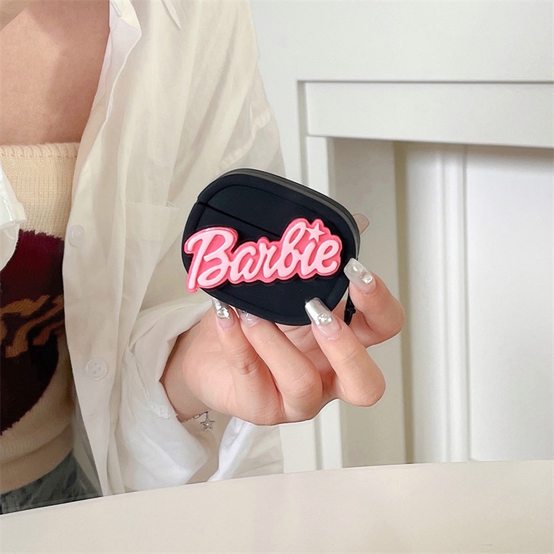 Ere1 movie barbie bluetooth case airpods pro ins pink earphone case fit for air pods 1/2/3 earphone cover protector gir