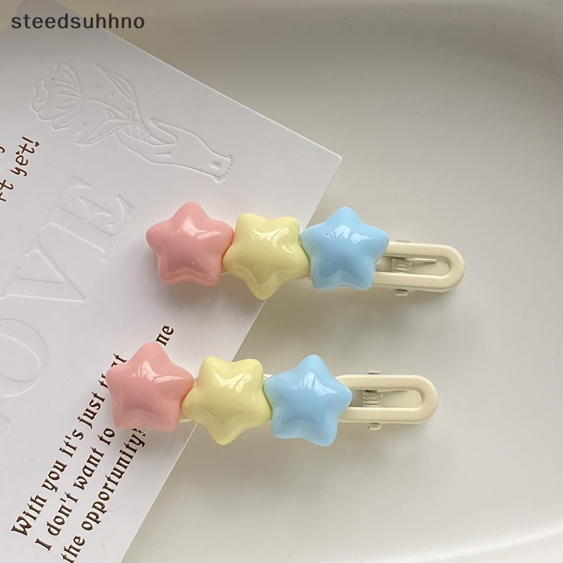 Kẹp Tóc Hình Ngôi Sao Năm Cánh Màu Kẹo Ngọt Dễ Thương Cho Bé Gái Y2k hhno