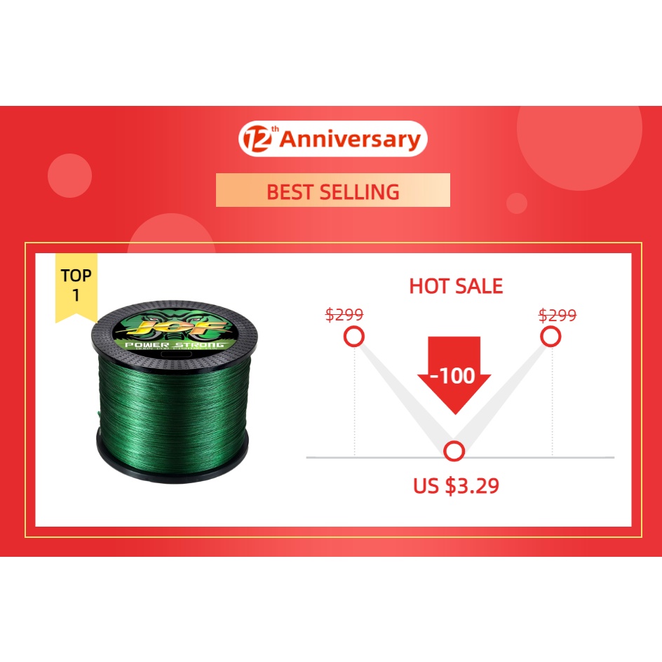 Cuộn Dây Câu Cá 1000m 300m 500m 9 Sợi Bện 100% pe 4 Sợi 8lb - 100lb Chất Lượng Cao Ikea