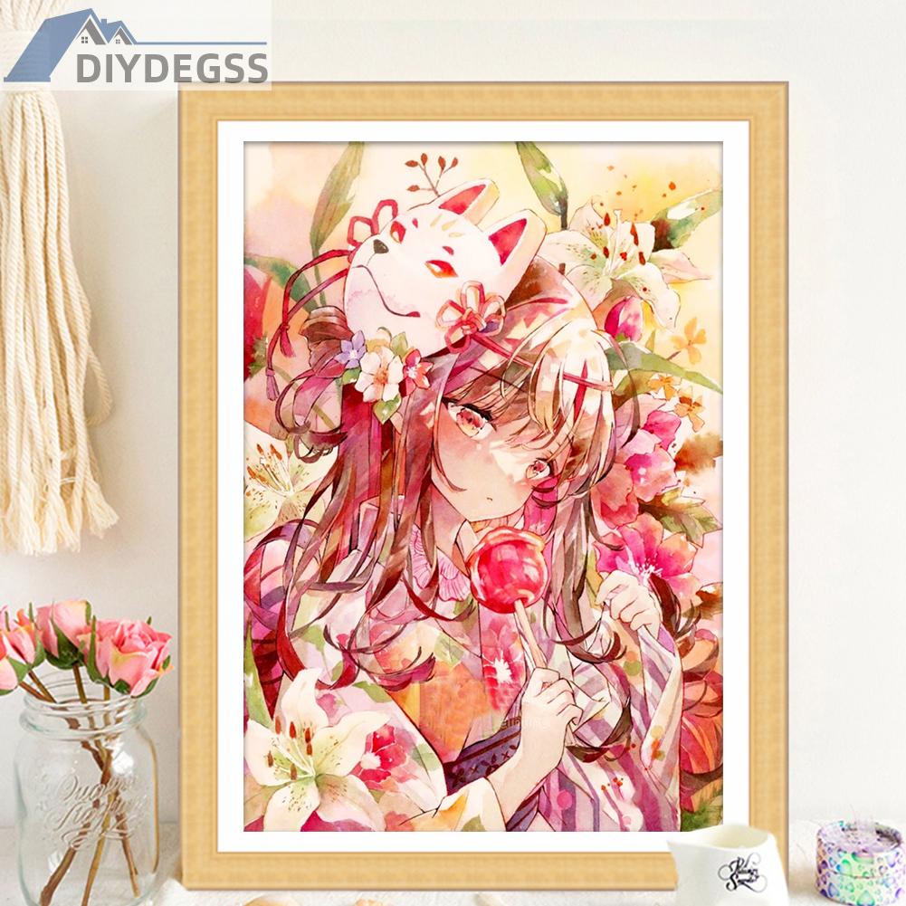 Toàn Bộ Bộ Tranh Thêu Chữ Thập 11CT Bằng cotton Thân Thiện Với Môi Trường Hình Cô Gái