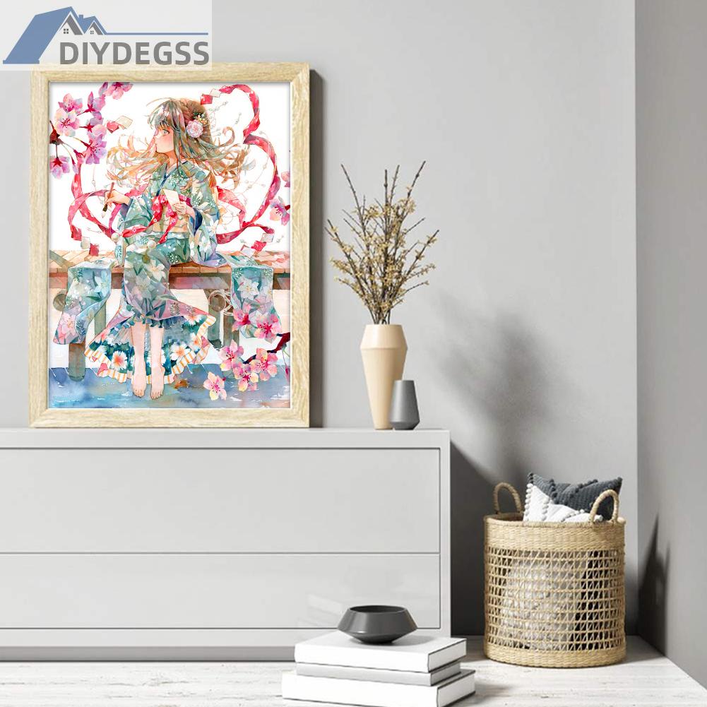 Toàn Bộ Bộ Tranh Thêu Chữ Thập 11CT Bằng cotton Thân Thiện Với Môi Trường Hình Cô Gái