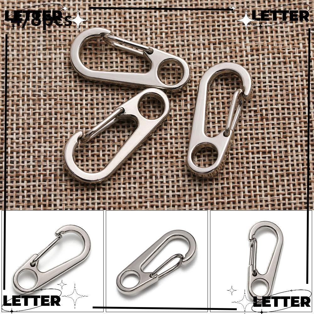Set 4/8 Móc Khóa Chữ D Mini Bằng Hợp Kim Nhôm Chất Lượng Cao
