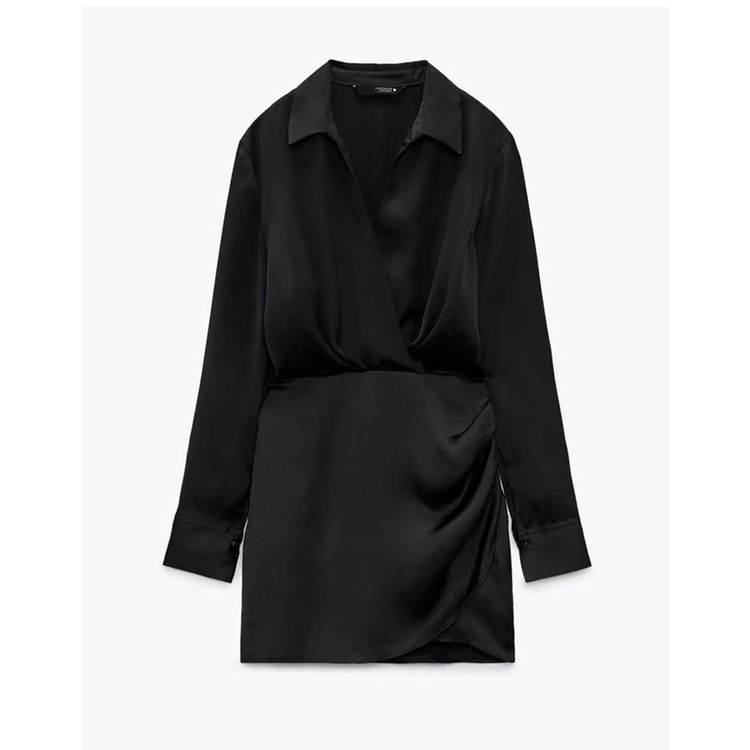 Đầm Lụa Trắng Dáng Ngắn Hiệu Zara Thời Trang Sang Trọng Cho Nữ 9492331