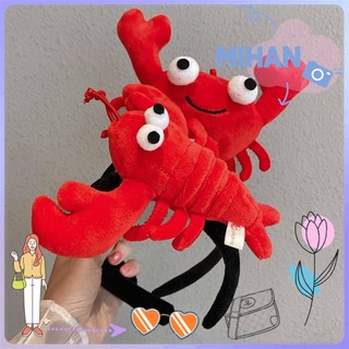 Băng đô cài tóc đính con cua/ tôm hùm đất nhồi bông đáng yêu thời trang dành cho nữ