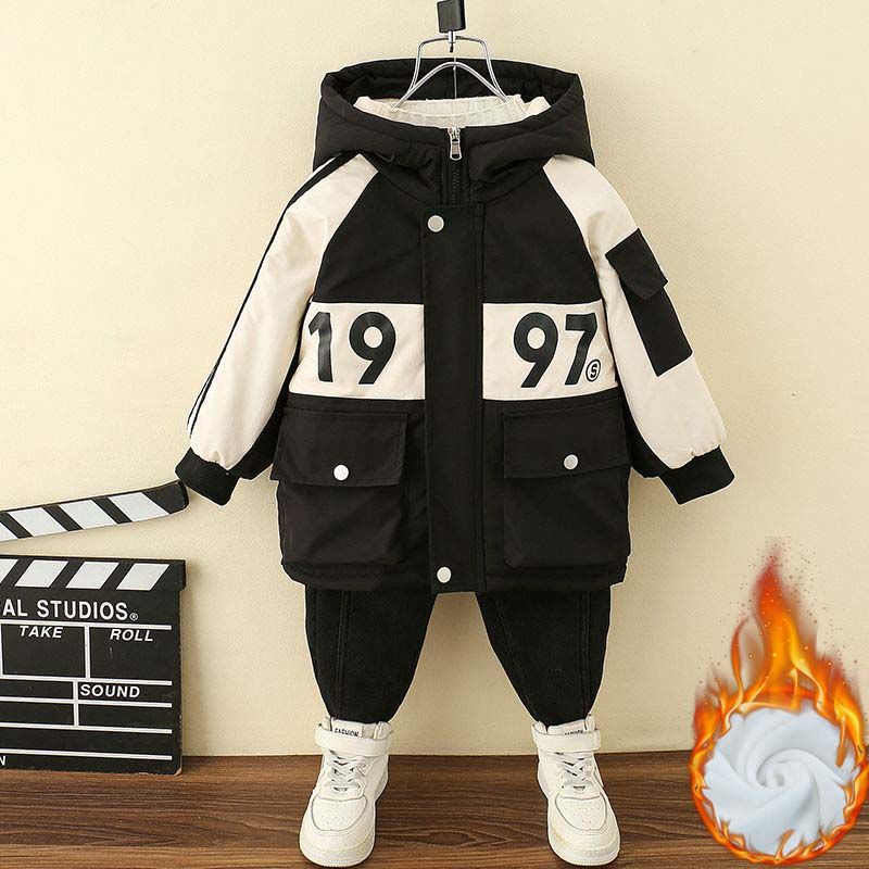 Áo Khoác Mùa Đông Lót Nhung Dày Dặn Phong Cách Mới 2030 Cho Bé Trai