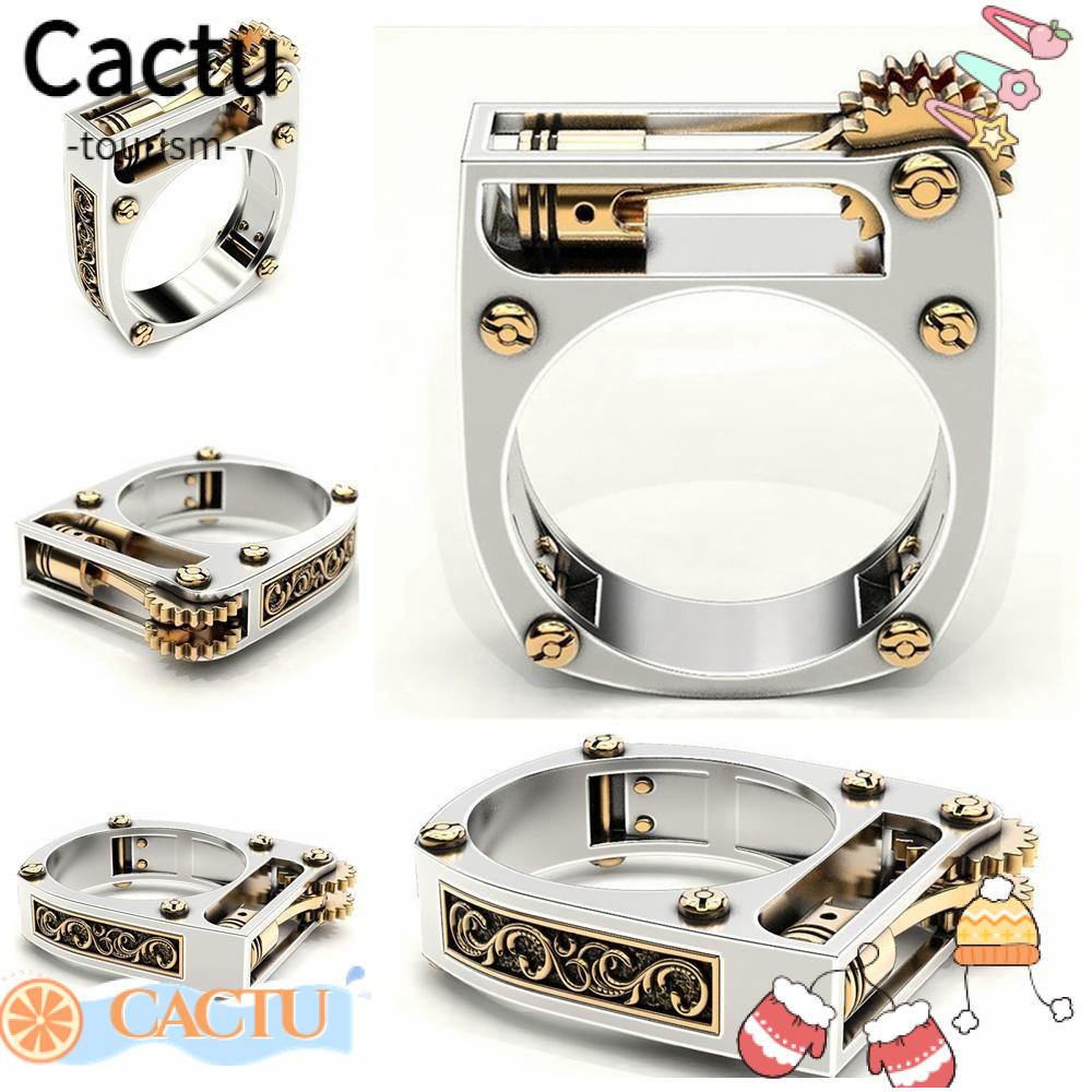 Nhẫn Hình Bánh Răng Cơ Học Phong Cách Steampunk Thời Trang Cho Nam