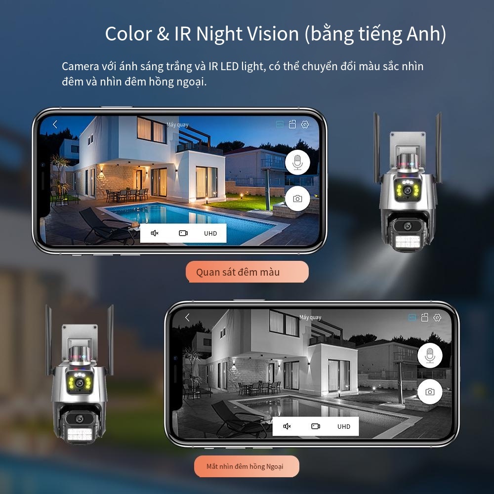 Camera An Ninh Không Dây Kết Nối WiFi Chống Nước IP CCTV Onvfi HD 8MP Có Tầm Nhìn Đêm Đầy Màu Sắc