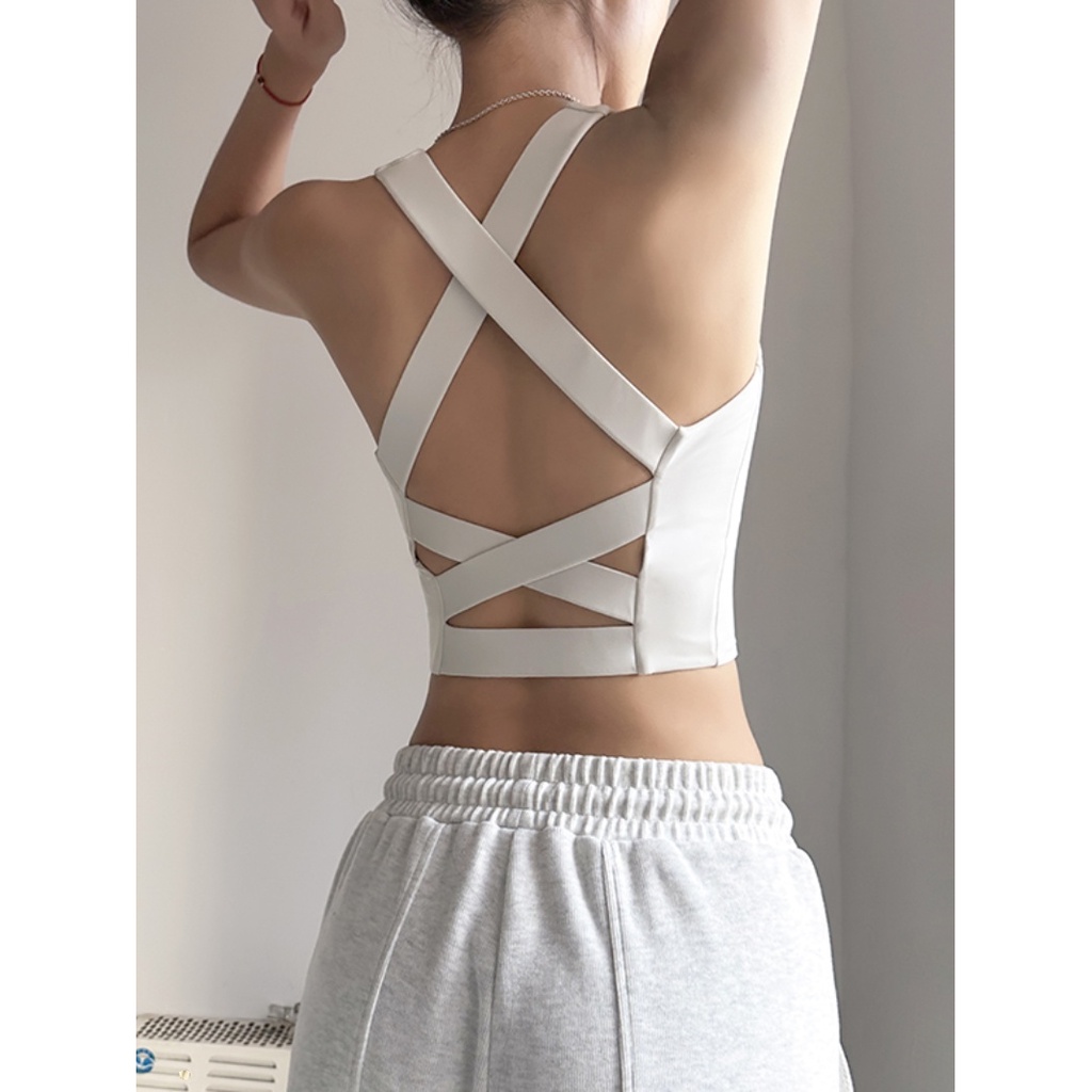 Áo Ngực Thể Thao Thoáng Khí Có Khóa Kéo Trước Sau Lưng Thời Trang Cho Nữ