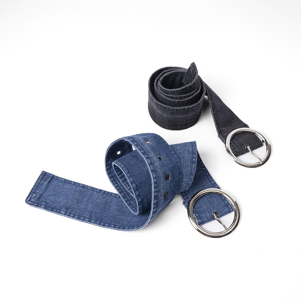 BLUM - Circle Buckle Denim Belt - Dây lưng/ dây nịt  denim