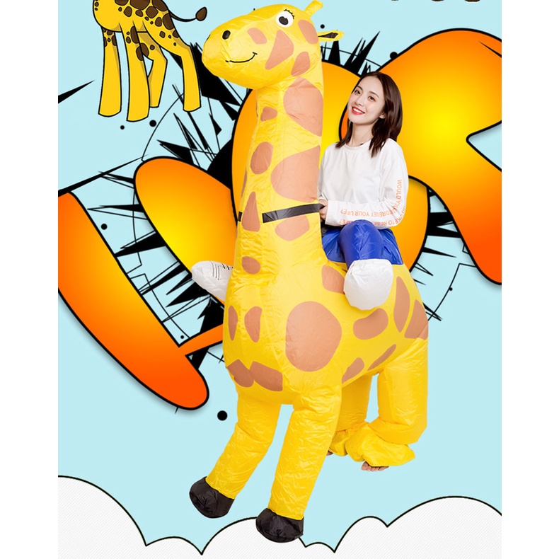 Bộ Đồ Hóa Trang Hươu Cao Cổ Bơm Hơi Hóa Trang Halloween