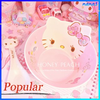 Bộ Tô Muỗng Nĩa Ăn Trái Cây Hình Hello Kitty Dễ Thương Cho Bé Gái