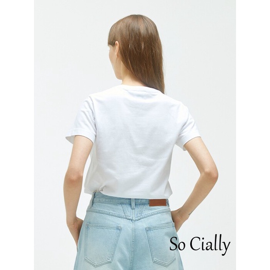 Áo Thun Ngắn Tay In LOGO Marithe Francois Thời Trang Mùa Hè Hàn Quốc