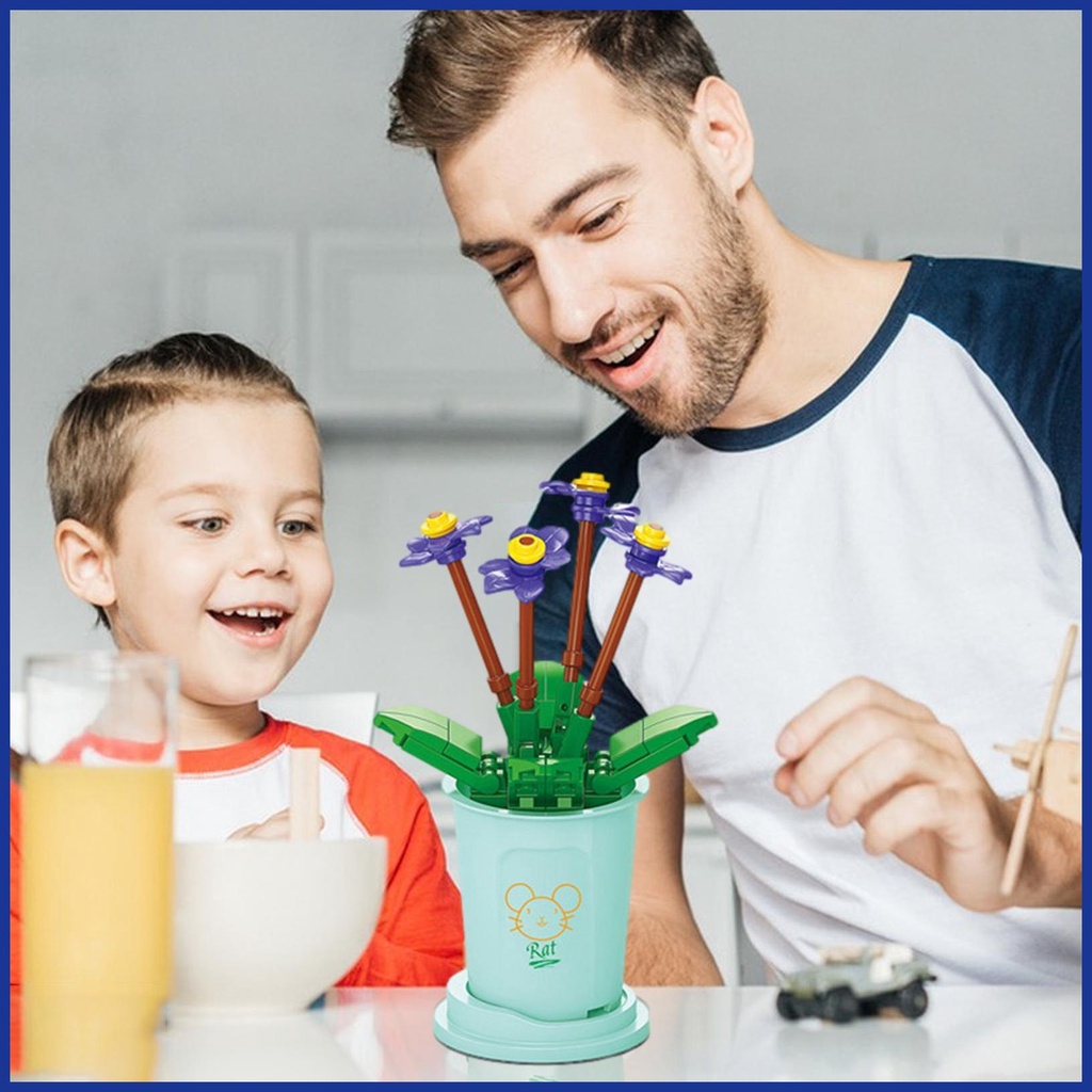 Bộ Đồ Chơi Lắp Ráp Hình Bông Hoa Nhiều Màu Sắc Đa Năng An Toàn Cho Bé Trai