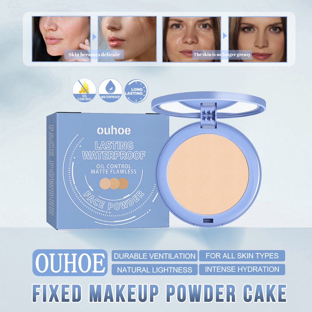 Phấn phủ Phấn kiểm soát dầu Phấn phủ mờ chống thấm nước Phấn trang điểm Ánh sáng tự nhiên Phấn thoáng khí lâu trôi JULYSTAR
